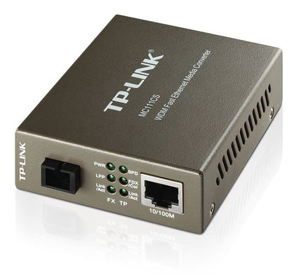 TP-Link MC111CS 10 100Mbps SC WDM Media Converter Monomode Simplex 10 100Base-TX, 100Base-FX standards Link Fault Passthrough and Far End Fault(LS)