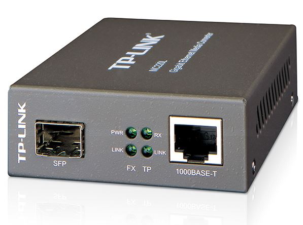 TP-Link MC220L Gigabit Single  Multi-Mode SFP Media Converter - IEEE 802.3ab 802.3z, 0.55km Multi-mode, 10km Single-Mode