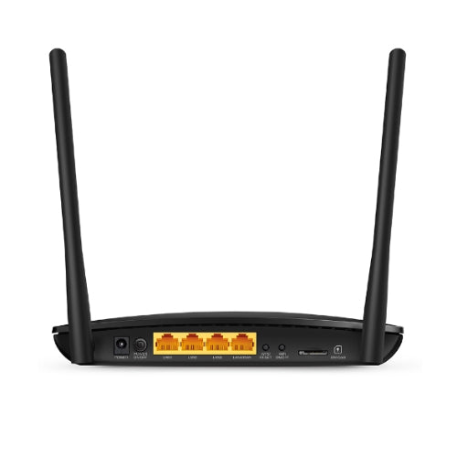 TP-Link TL-MR6400 N300 Wireless N 3G 4G-LTE Router 2.4GHz (300Mbps) 802.11bgn 3x100Mbps LAN 1x 100Mbps 4G SIM Slot, Band5Band28