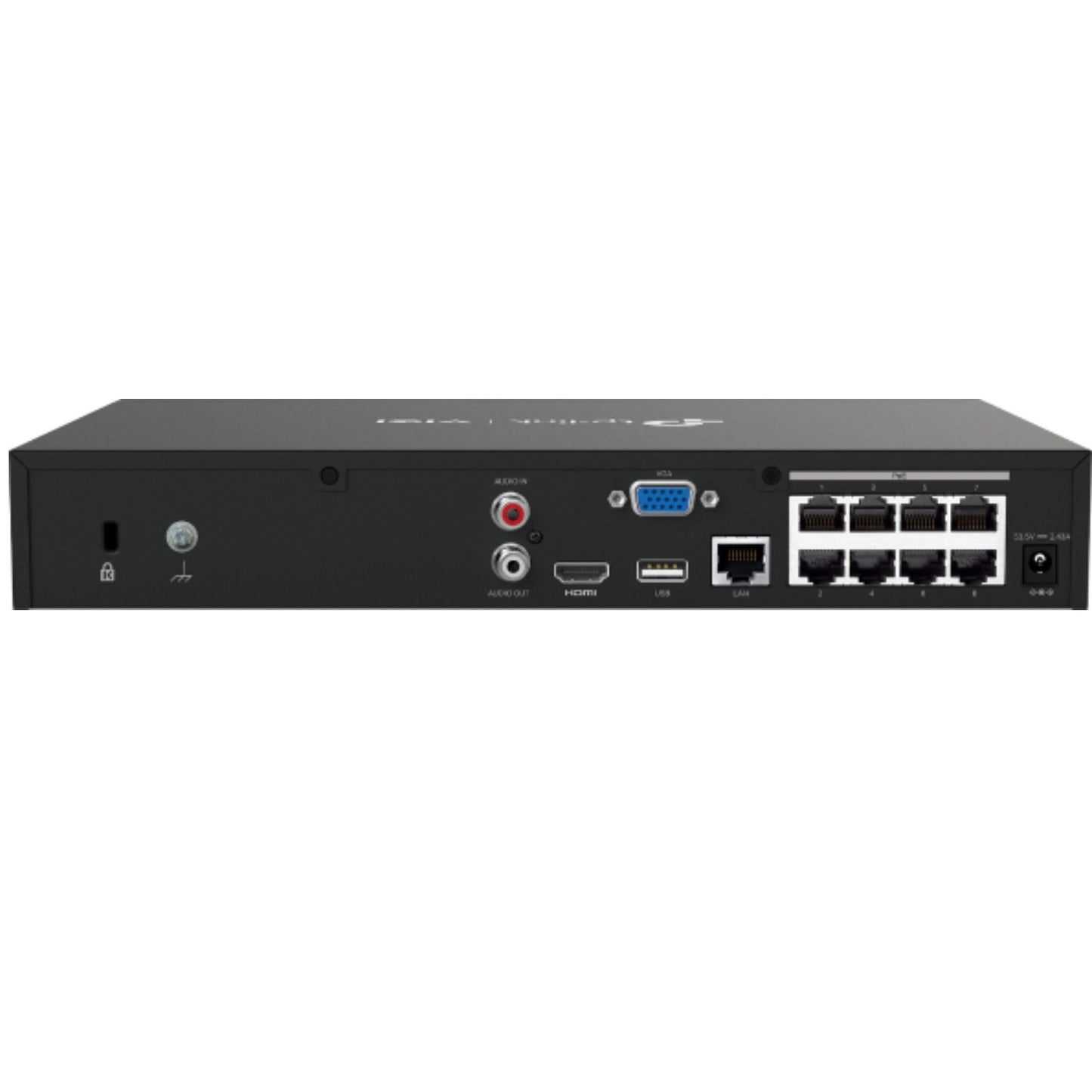 TP-Link VIGI NVR1008H-8MP 8 Channel PoE Network Video Recorder, 113W PoE Budget, H.265, 4K Video Output  16MP Decoding Capacity (HDD Not Included)