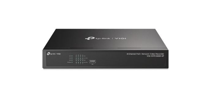 TP-Link VIGI NVR1008H-8P 8 Channel PoE Network Video Recorder, 53W PoE Budget, H.265, 4K Video Output  16MP Decoding Capacity (HDD Not Included)