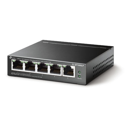 TP-Link TL-SF1005LP 5-Port 10 100Mbps Desktop Switch with 4-Port PoE 41W IEEE 802.3af compliant 1Gbps Switching