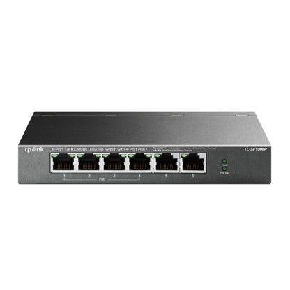 TP-Link TL-SF1006P 6-Port 10 100Mbps Desktop Switch with 4-Port PoE, Up To 67W For all PoE Ports, Up To 30W Each PoE Port