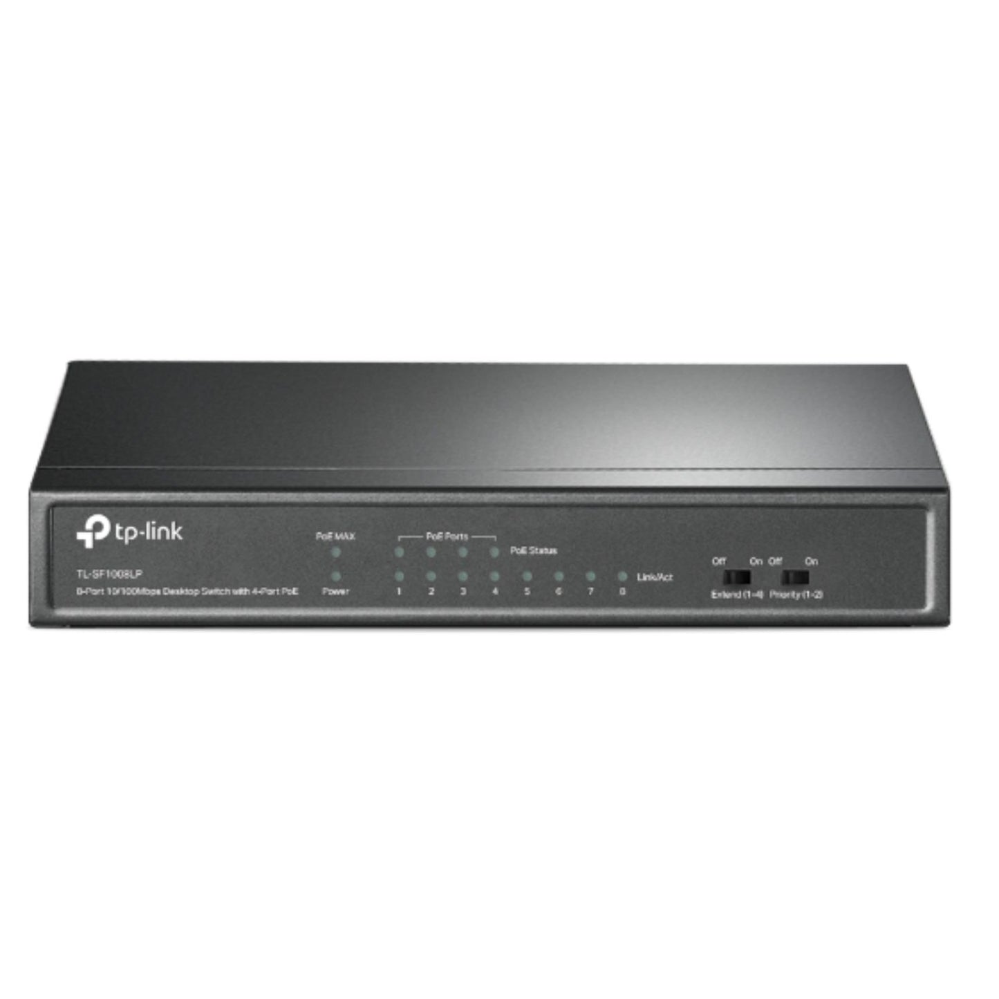 TP-Link TL-SF1008LP 8-Port 10 100Mbps Desktop Switch with 4-Port PoE, Up To 41W For all PoE Ports