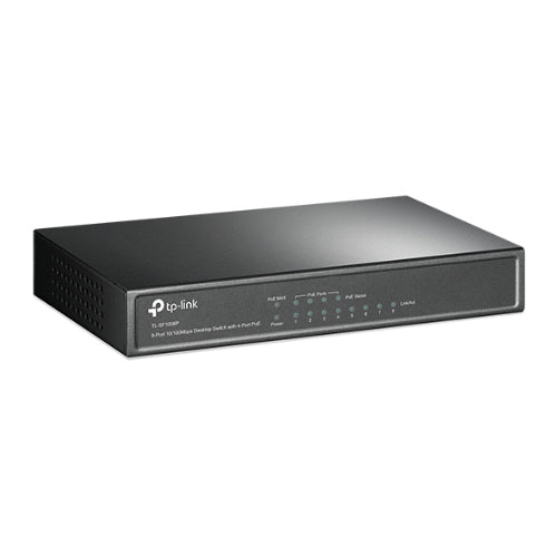 TP-Link TL-SF1008P 8-Port 10 100Mbps Desktop Unmanaged Switch 4-Port PoE 57W IEEE 802.3af, Fanless
