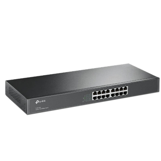 TP-Link TL-SF1016 16-port 10 100M Switch, 16 10 100M RJ45 ports, 1U 19-inch rack-mountable steel case