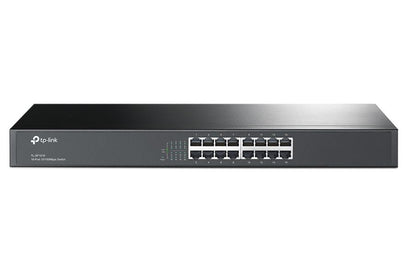 TP-Link TL-SF1016 16-port 10 100M Switch, 16 10 100M RJ45 ports, 1U 19-inch rack-mountable steel case