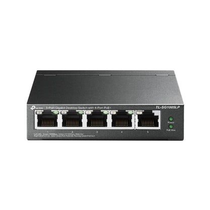 TP-Link TL-SG1005LP 5-Port Gigabit Desktop Switch with 4-Port PoE, Up To 40W For all PoE Ports, Up To 30W Each Port