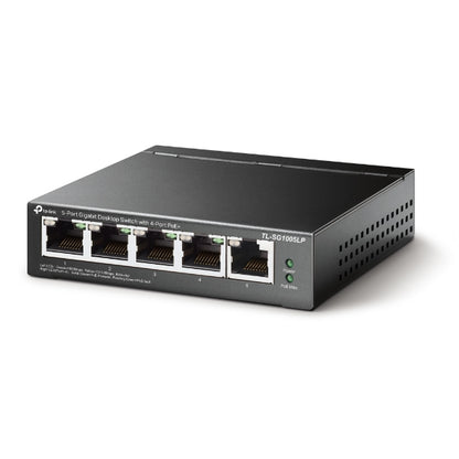 TP-Link TL-SG1005LP 5-Port Gigabit Desktop Switch with 4-Port PoE, Up To 40W For all PoE Ports, Up To 30W Each Port