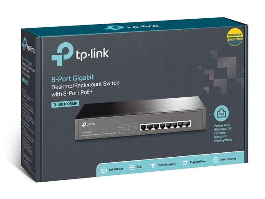 TP-Link TL-SG1008MP 8-Port Gigabit Desktop Rackmount Switch with 8-Port PoE (Replacement model of TL-SG1008PE)
