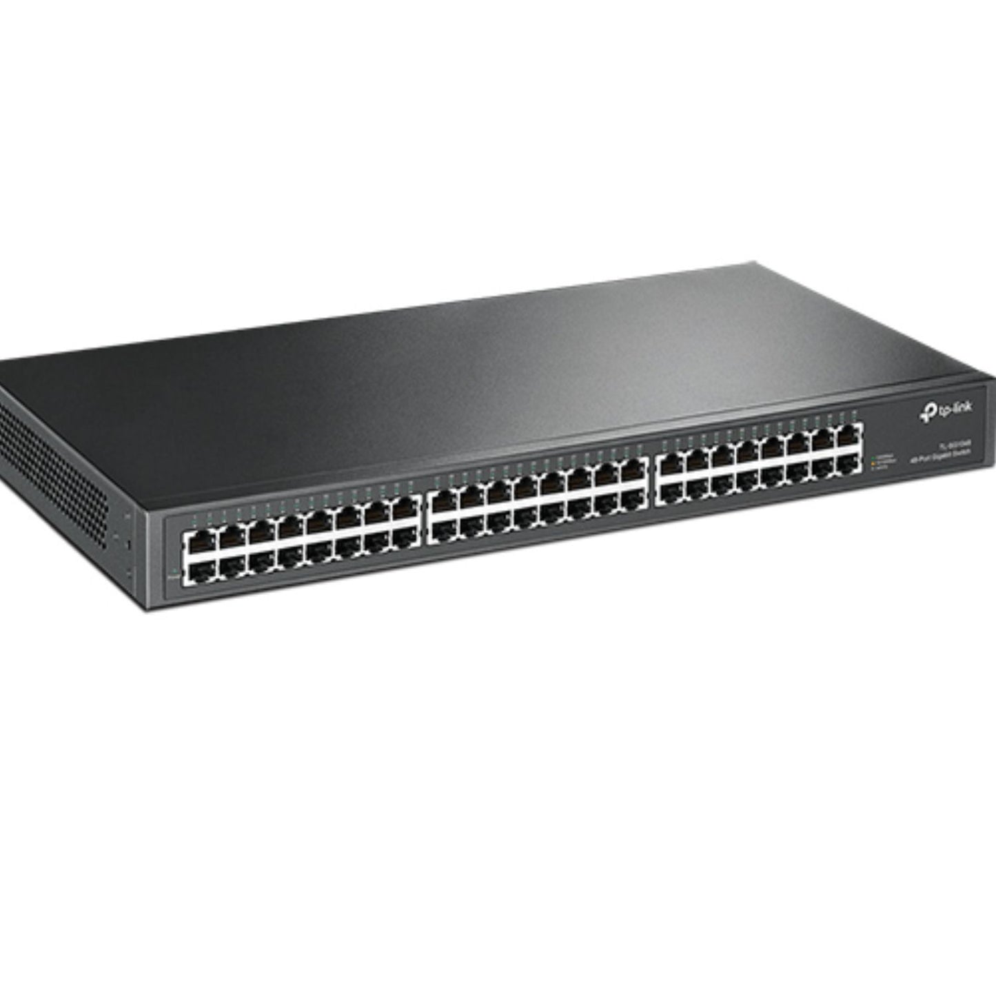 TP-Link TL-SG1048 48-Port Gigabit Rackmount Switch 19-inch rack-mountable steel case 96Gbps Switching Capacity IEEE 802.3x flow control Auto MDI MDIX