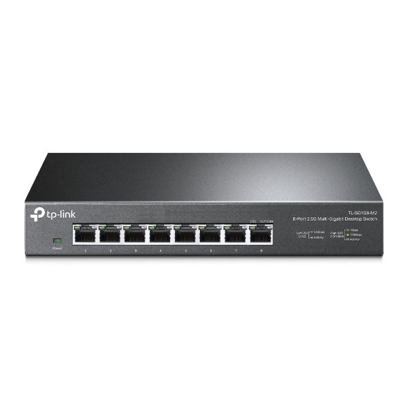 TP-Link TL-SG108-M2 8-Port 2.5G Desktop Switch, Up To 40G Switching Capacity, Connects 2.5G NAS Server, 2.5G WiFi 6 AP, 4K Video, Wall Mountable, 5YW