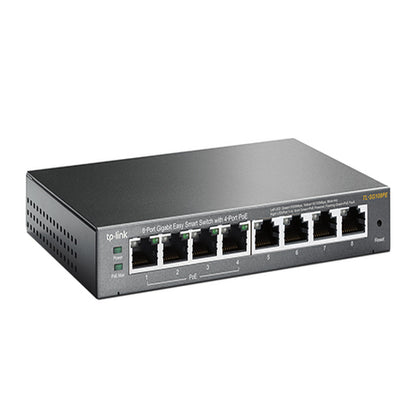 TP-Link TL-SG108PE 8-Port Gigabit Easy Smart Switch with 4-Port PoE, 55W IEEE 802.3af, Fanless, VLAN Features