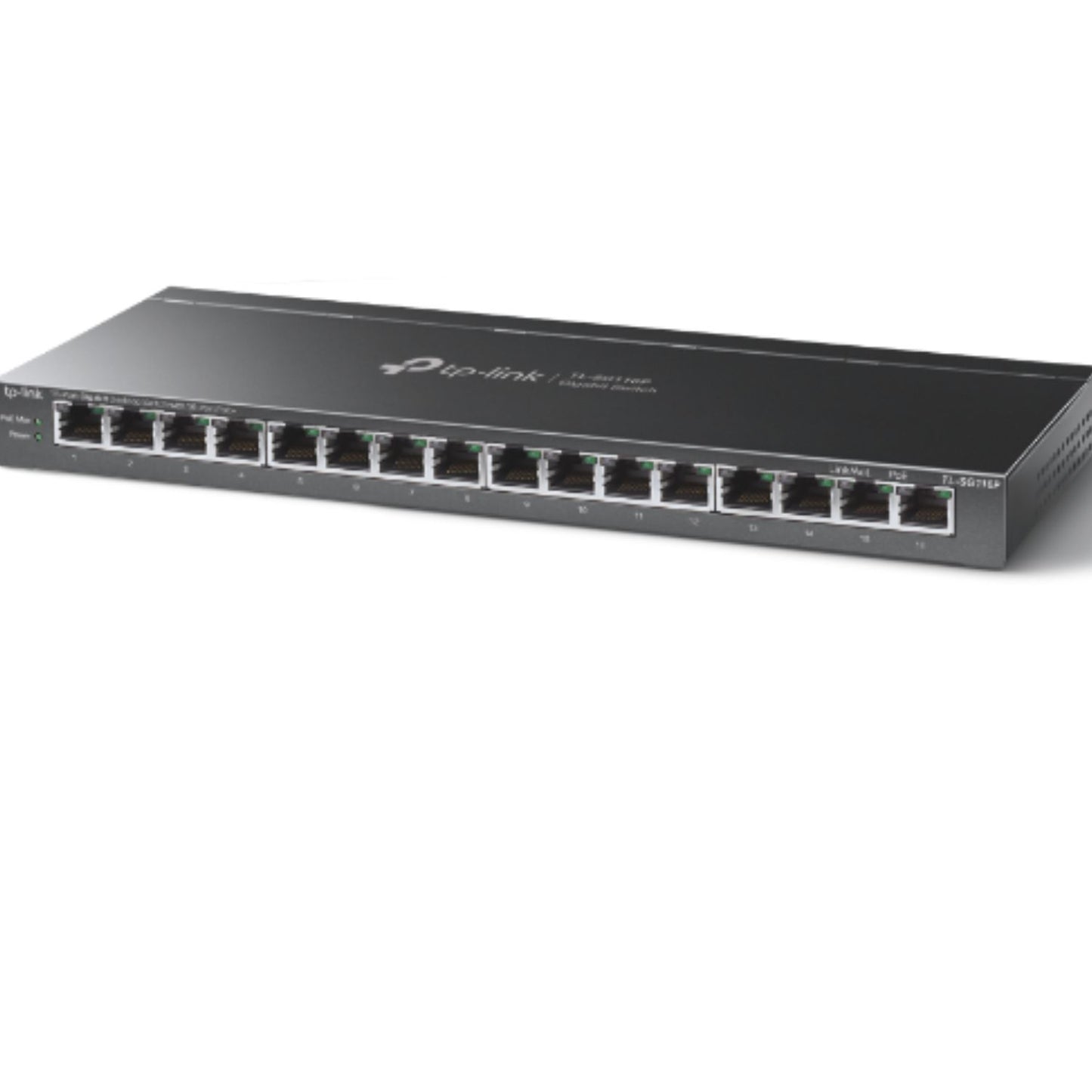 TP-Link TL-SG116P 16-Port Gigabit Desktop Switch with 16-Port PoE, Up to 250 m, Isolation Mode, PoE Auto Recovery, Plug and Play