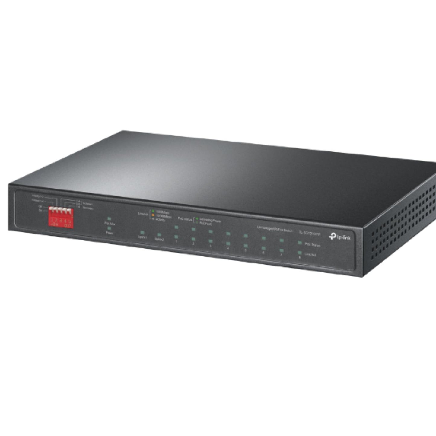 TP-Link TL-SG1210PP 10-Port Gigabit Desktop Switch with 6-Port PoE and 2-Port PoE , 9 10 100 1000Mbps RJ45 Ports, 1 1000Mbps Combo SFP RJ45 Port