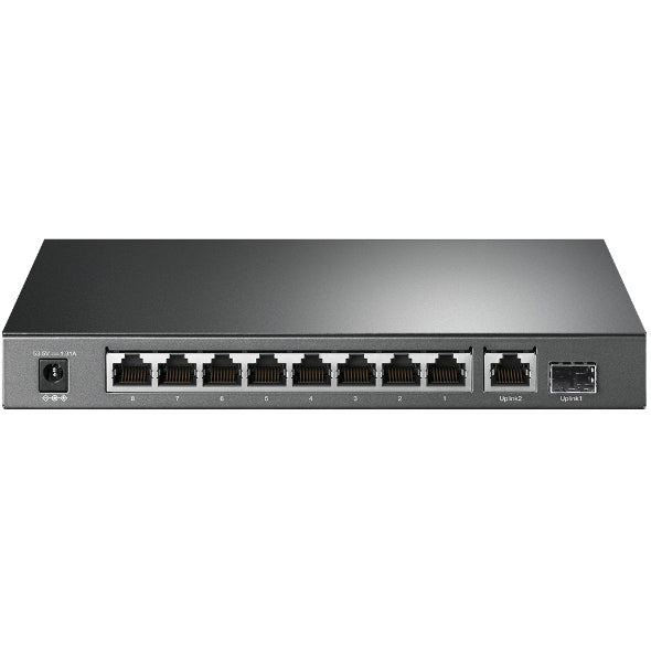 TP-Link TL-SG1210P 10-Port Gigabit Desktop Switch with 8-Port PoE IGMP Snooping 1 Gigabit SFP Slot, Fanless