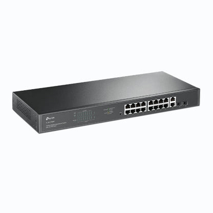 TP-Link TL-SG1218MP 18-Port Gigabit Rackmount Switch With 16 PoE  2 SFP Slots, 16 Gigabit PoE Ports, 2 Gigabit Non-PoE Ports, 2 Combo Gigabit SF