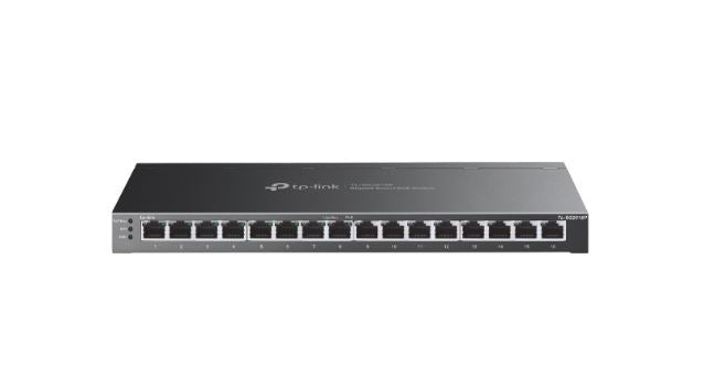 TP-Link SG2016P Omada 16-Port Gigabit Smart Switch with 8-Port PoE , Integration with Omada SDN Controller, Static Routing, 802.1Q VLAN, STP RSTP MST