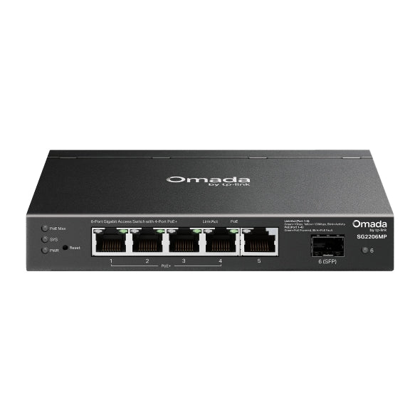 TP-Link SG2206MP Omada Access 6-Port Gigabit Switch with 4-Port PoE
