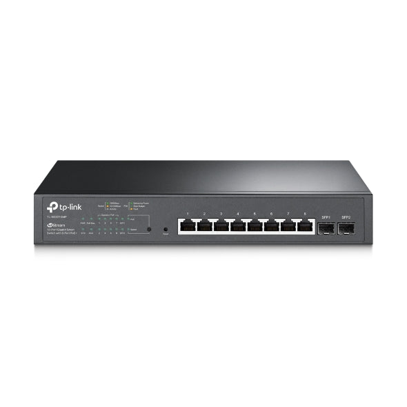 TP-Link SG2210MP 10-Port Gigabit Smart Switch with 8-Port PoE 1xFan 14.9Mpps Support Omada SDN, 802.1p CoS DSCP QOS, IGMP Snoop Rack Mountable