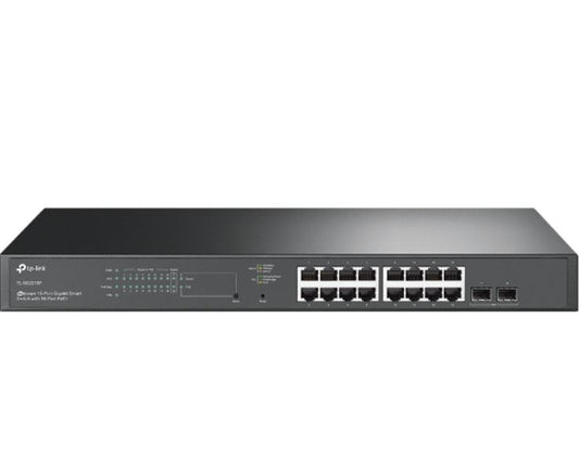 TP-Link SG2218P JetStream 18-Port Gigabit Smart Switch, 16-Port PoE, Omada SDN, 2x GBit SFP Slots, 150W PoE Budget
