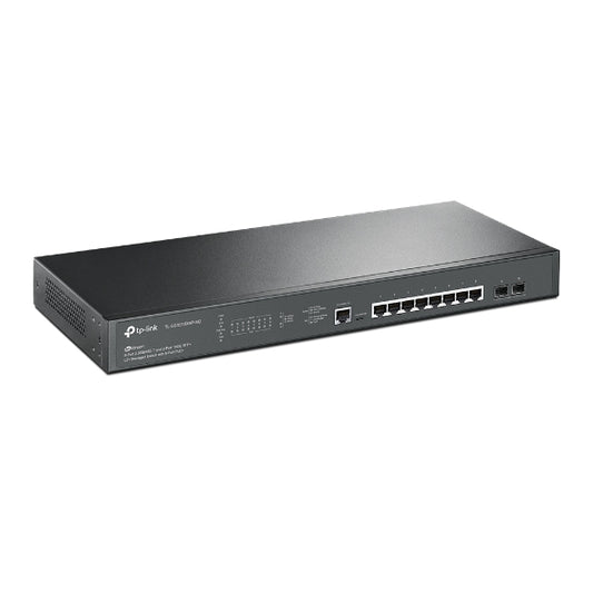TP-Link SG3210XHP-M2 JetStream 8-Port 2.5GBASE-T and 2-Port 10GE SFP L2 Managed Switch with 8-Port PoE 2xFan Rack Mountable IGMP Snooping,Omada