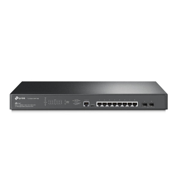 TP-Link SG3210XHP-M2 JetStream 8-Port 2.5GBASE-T and 2-Port 10GE SFP L2 Managed Switch with 8-Port PoE 2xFan Rack Mountable IGMP Snooping,Omada