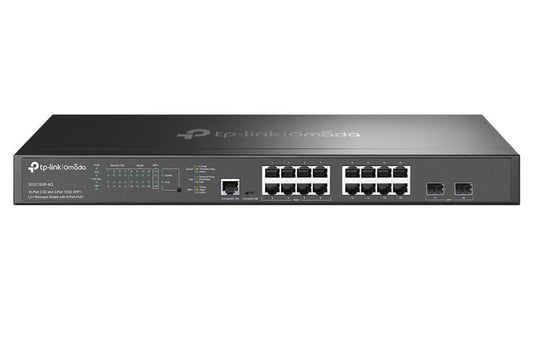 TP-Link SG3218XP-M2, Omada 16-Port 2.5G and 2-Port 10GE SFP L2 Managed Switch with 8-Port PoE,  Integration with Omada SDN Controller,Static Routin