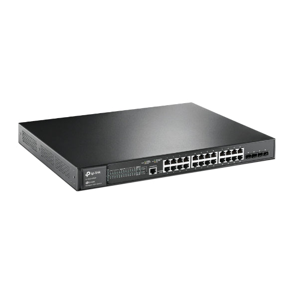 TP-Link SG3428MP Omada 28-Port PoE Gigabit L2 Managed Switch with 4 SFP Slots, Integration with Omada SDN Controller,Static Routing, OAM, 802.1Q VLA