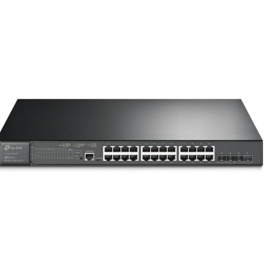 TP-Link SG3428XMP Omada 24-Port PoE Gigabit L2 Managed Switch with 4 10GE SFP Slots , Integration with Omada SDN Controller,Static Routing, OAM, DD