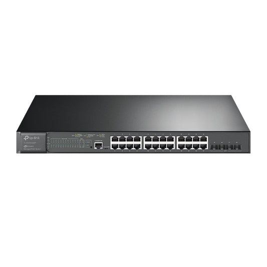 TP-Link SG3428XMP Omada 24-Port PoE Gigabit L2 Managed Switch with 4 10GE SFP Slots , Integration with Omada SDN Controller,Static Routing, OAM, DD
