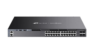 TP-Link SG6428XHP Omada 24-Port Gigabit Stackable L3 Managed PoE Switch with 4 10G Slots, Omada 24-PortGigabit Stackable L3 Managed PoE Switch with