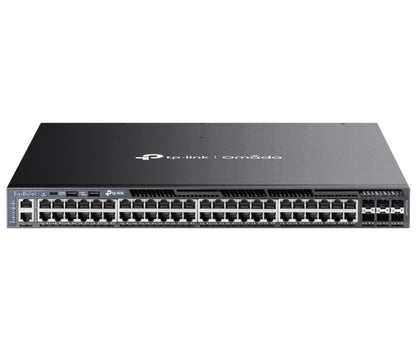 TP-Link SG6654XHP Omada 48-PortGigabit Stackable L3 Managed PoE Switch with 6 10GE SFP Slot, 48 Gigabit PoE RJ45 Ports, 6 10G SFP Slots, RJ45 Ty