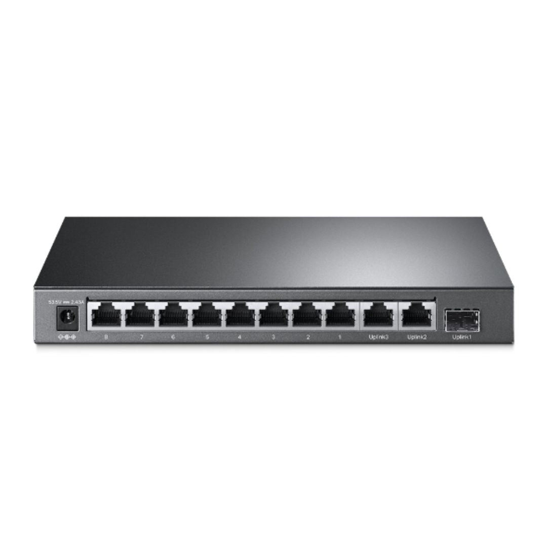 TP-Link TL-SL1311MP 8-Port 10 100Mbps  3-Port Gigabit Desktop Switch with 8-Port PoE, Extend Mode for 250m PoE Transmitting, Isolation Mode, PoE Aut