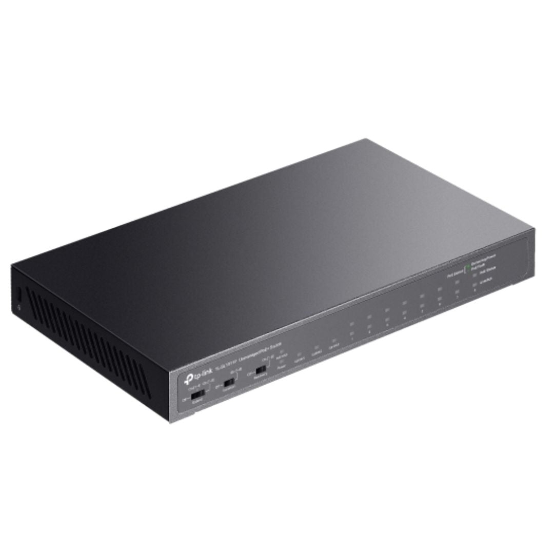 TP-Link TL-SL1311P 8-Port 10 100Mbps  3-Port Gigabit Desktop Switch with 8-Port PoE, Extend Mode for 250m PoE Transmitting, Isolation Mode, PoE Aut