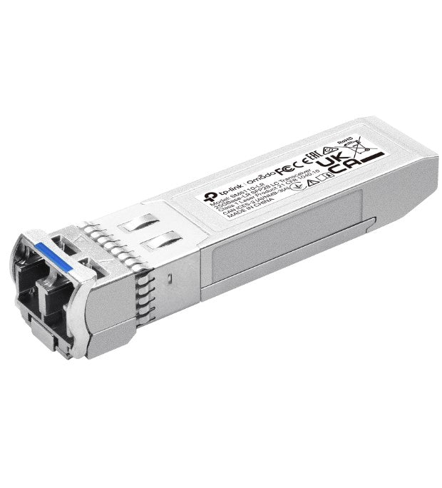 TP-Link SM6110-LR Omada 25GBase-LR SFP28 LC Transceiver, Compatible with switches with 25G ports like SX6632YF and 10G ports like SG3428X and SG3452X