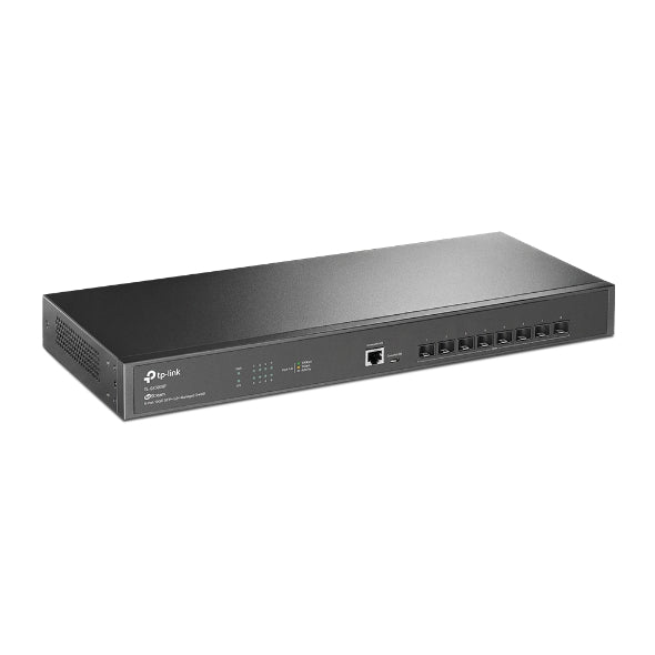 TP-Link SX3008F JetStream 8-Port 10GE SFP L2 Managed Switch, SFP, Omada SDN, Static Routing, L2 L3 L4 QoS, IGMP snooping, Standalone Management