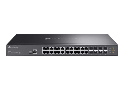 TP-Link SX3832 Omada 24-Port 10GBASE-T L2 Managed Switch with 8 10GE SFP Slots (SX3832)ï¼24 1 2.5 5 10 Gbps RJ45 portsï¼8 1 10 Gbps SFP slots 640
