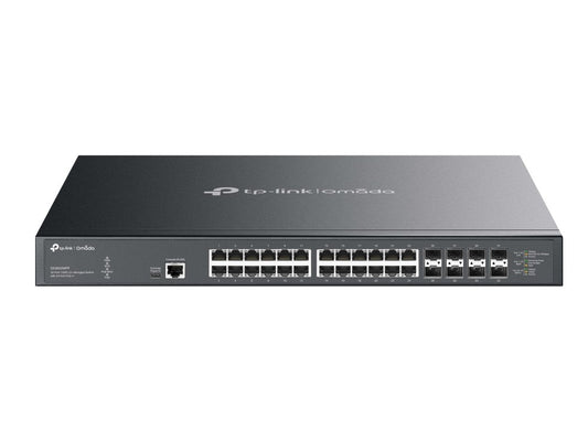 TP-Link SX3832MPP Omada 32-Port 10GE L2 Managed Switch with 24-Port PoE, Integration with Omada SDN Controller, Static Routing, DHCP Server, OAM, D