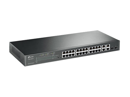 TP-Link T1500-28PCT (TL-SL2428P) JetStream 24-Port 10 100Mbps  4-Port Gigabit Smart PoE Switch, Omada