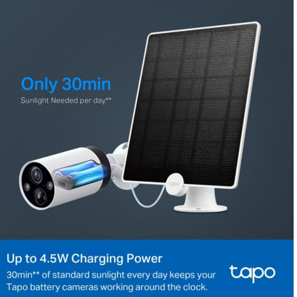 TP-Link Tapo A200 Tapo Solar Panel, Up to 4.5W Charging Power, 4M Charging Cable, 360 degree Adjustable Mounting Bracket