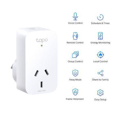 TP-Link Tapo P110 Mini Smart Wi-Fi Socket, Energy Monitoring, Tapo App, Remote Control, Schedule  Timer, Voice Control, Away Mode, Easy Setup
