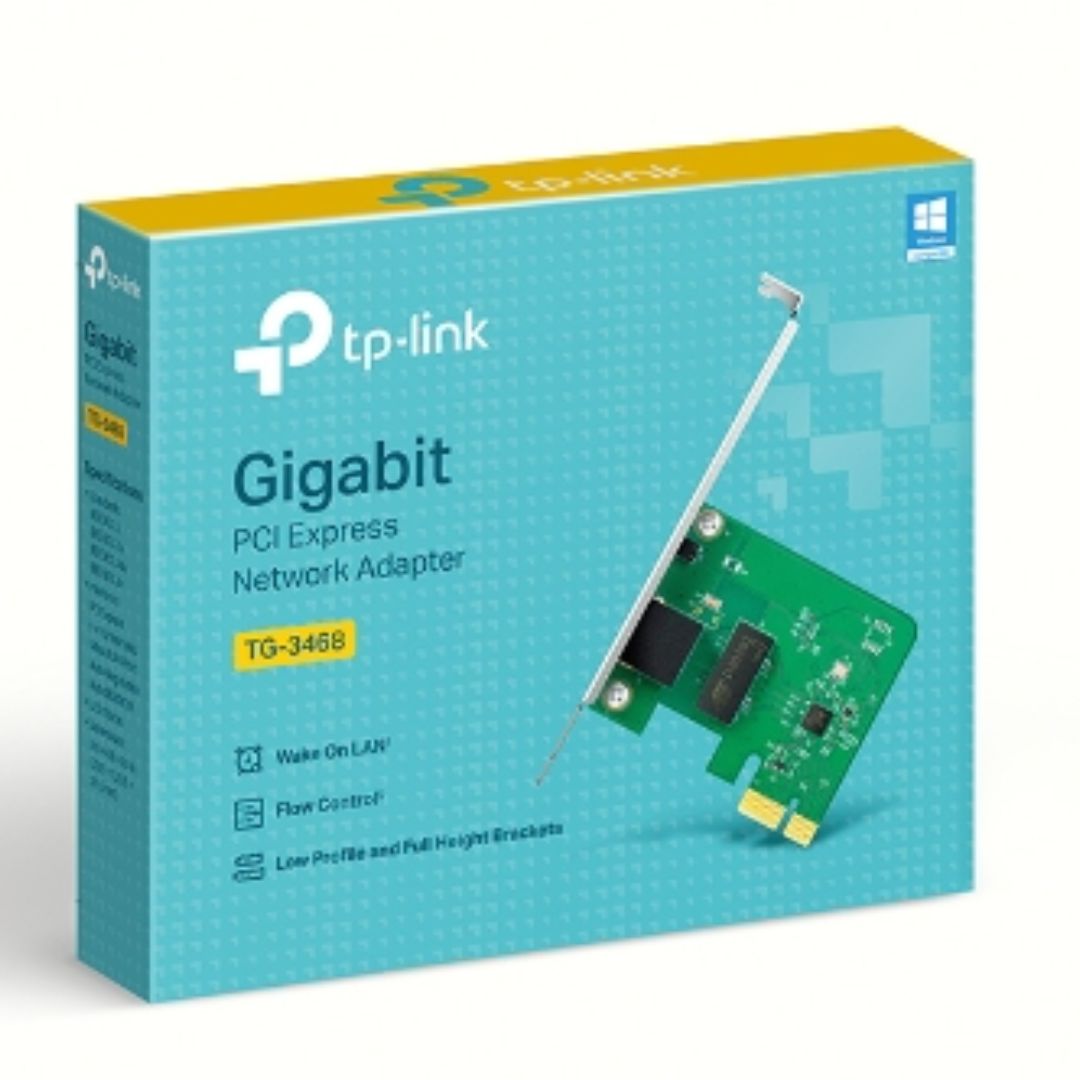 TP-Link TG-3468 32-bit Gigabit PCI Express Network Adapter, Realtek RTL8168E, 10 100 1000Mbps RJ45 port, Auto MDI MDIX, NIC