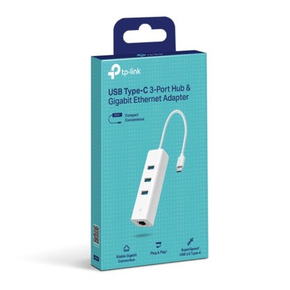 TP-Link UE330C USB 3.0 Type-C to Gigabit Ethernet Network Adapter with 3-Port USB 3.0 Type-A Hub