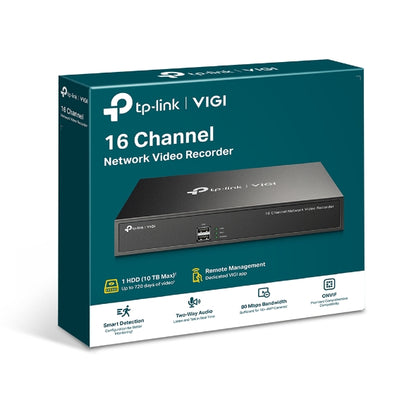 TP-Link VIGI NVR1016H 16 Channel Network Video Recorder, 24 7 Continuous Recording, Up To 10TB, 16 Channel Live View, UpTo 8MP (HDD Not Included)