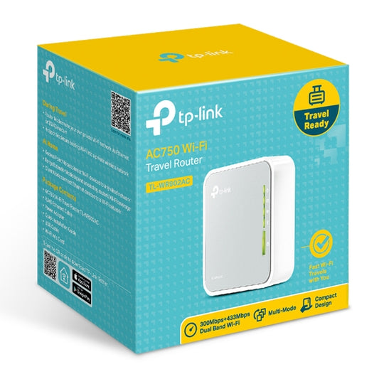 TP-Link TL-WR902AC AC750 750Mbps Dual Band WiFi Wireless Travel Router 1x100Mbps LAN WAN USB for 3G 4G Modem Pocket Size WISP AP Range Extender Client