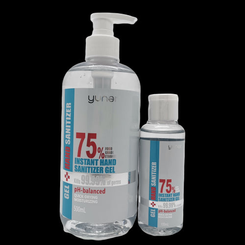 Yuner Gel Instant Hand Sanitiser Gel 100ml, 75pct alcohol, quick drying, moisturzing, squeeze bottle