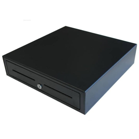 Vpos EC-410 Cash Drawer Black  5 Note  8 Coin Cups 410 mm (w) x 415 mm (d) x 110 mm (h) 24V - POS
