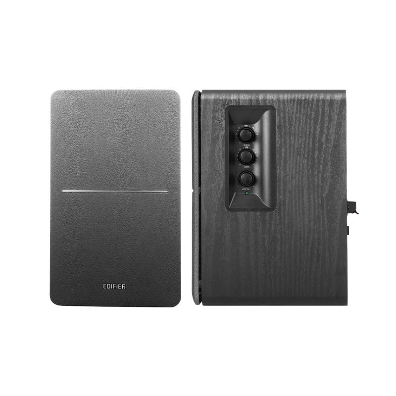Edifier R1280T Lifestyle Bookshelf Speakers Black - 3.5mm AUX Dual RCA, 42W,  MDF Wooden Enclosure