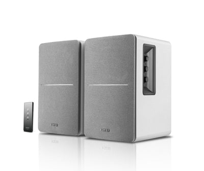 Edifier R1280T-WHITE SILVER Lifestyle Bookshelf Speakers Brown - 3.5mm AUX Dual RCA, 42W,  MDF Wooden Enclosure